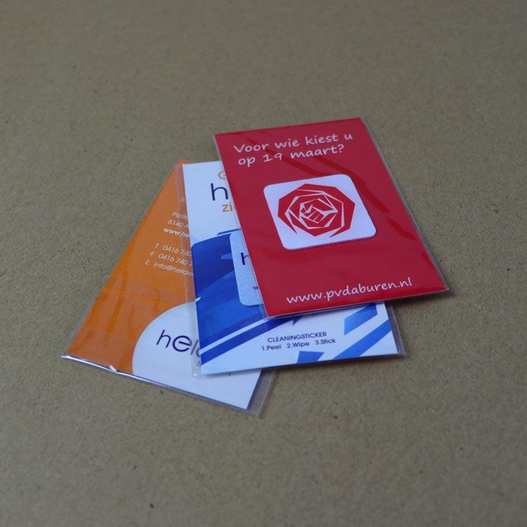 Nettoyeur d'écran adhésif microfibre personnalisé (petit) image