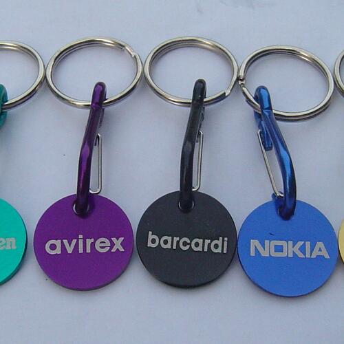 Aluminum stamped coin keychain Jeton porte-clé aluminium personnalisé image